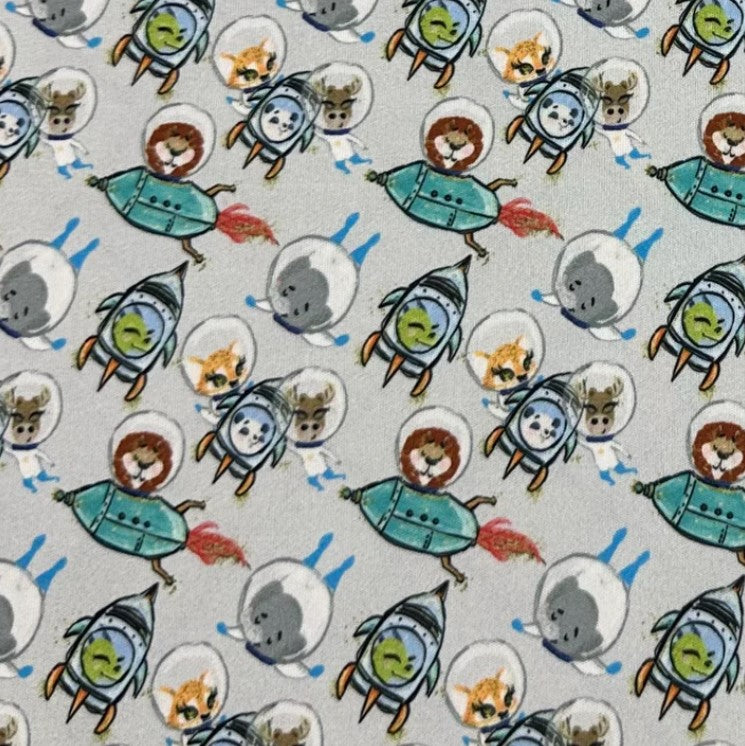 Space Animals on Grey