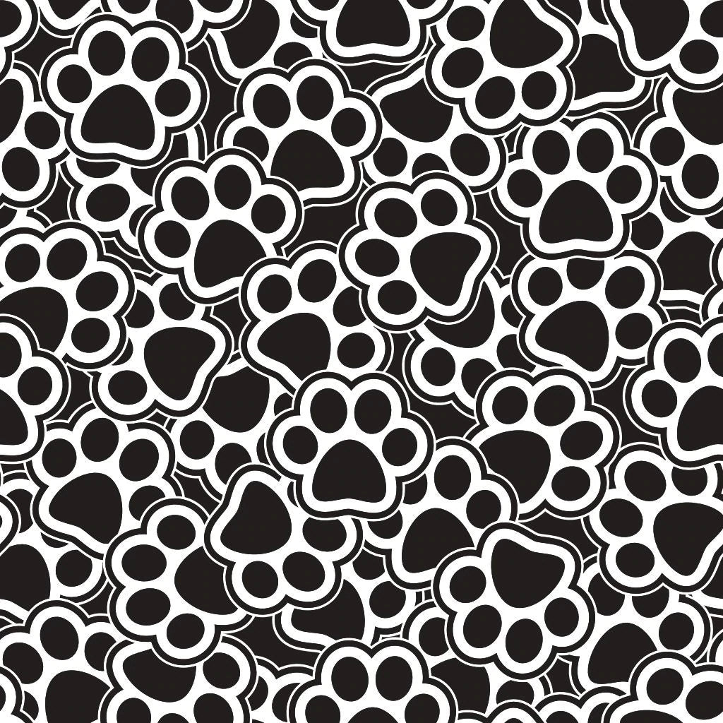 Paw Prints B&W