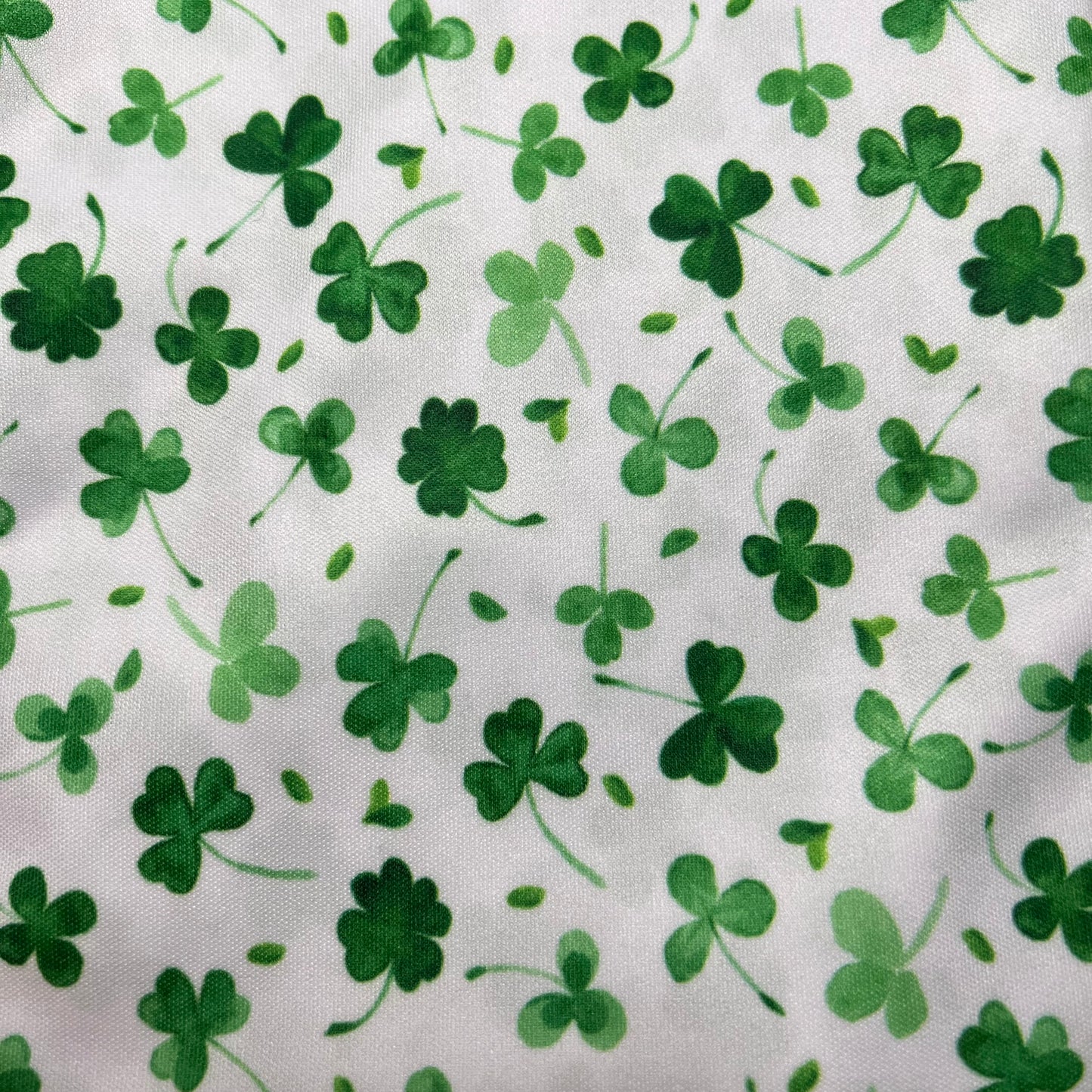 White w/ Green Shamrocks