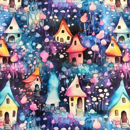 Watercolor Fairy Houses