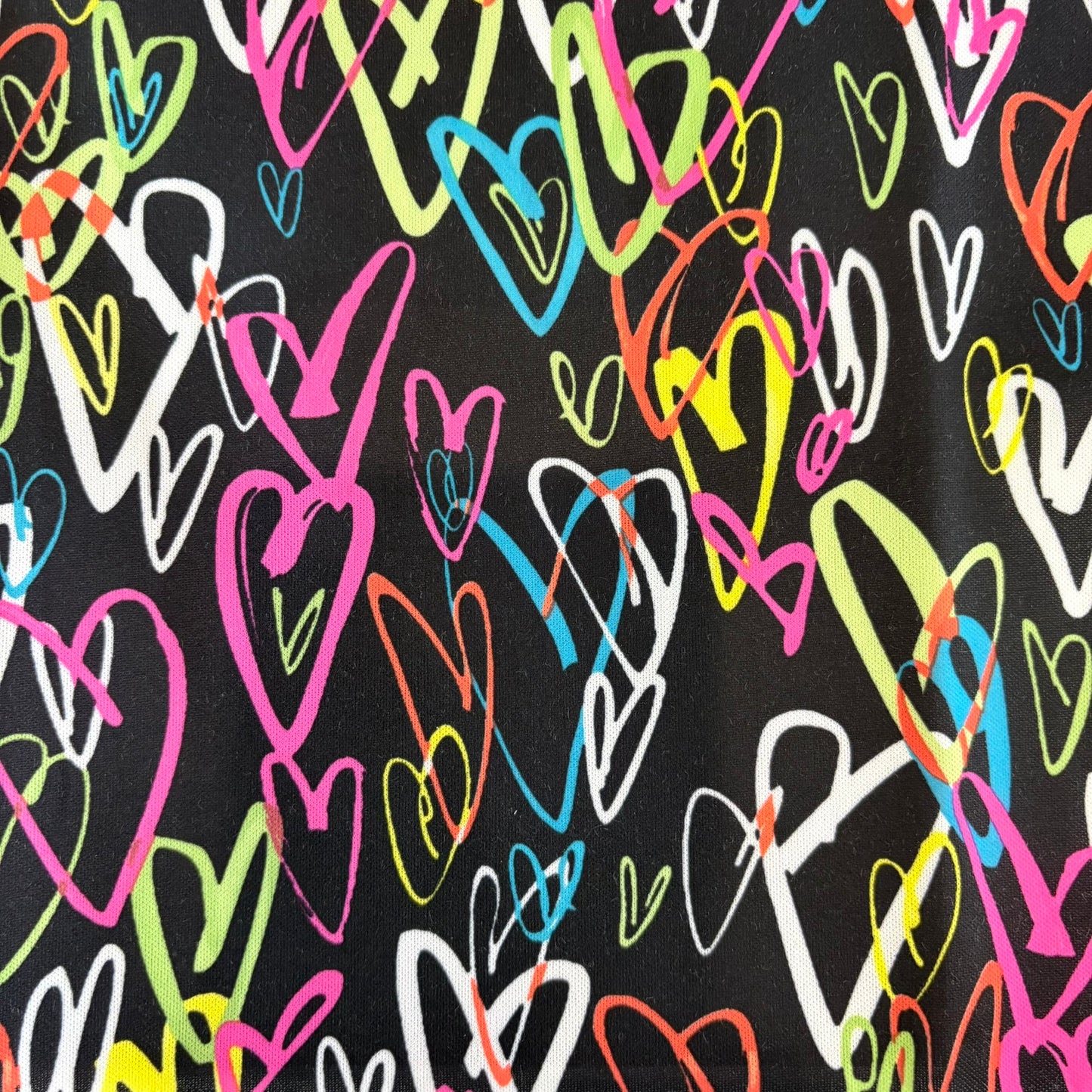 Neon Hearts on Black