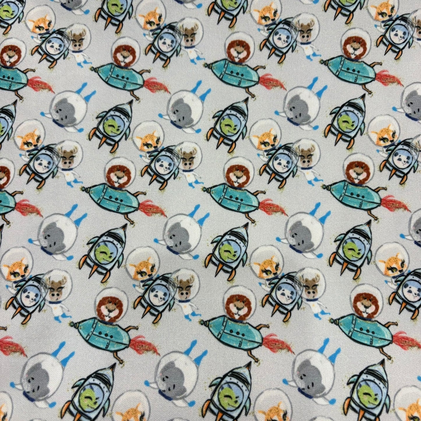 Space Animals on Grey