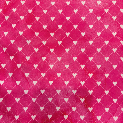 Pink with White Hearts