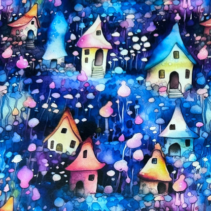 Watercolor Fairy Houses